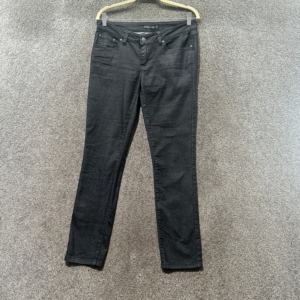Prana Kayla Jeans 6/28 Gray Mid Rise‎ Slim leg Organic Cotton 5 Pocket Denim